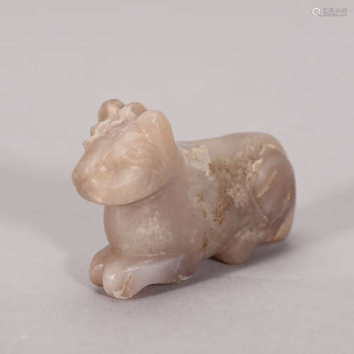 Carved Jade Auspicious Beast