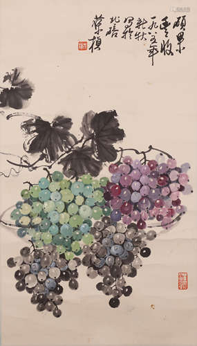 Chinese Grape Painting, Su Baozhen Mark