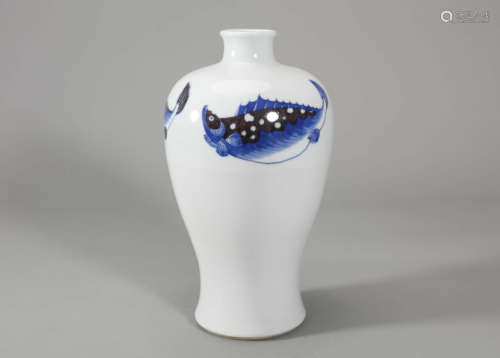 Blue and White Meiping Vase