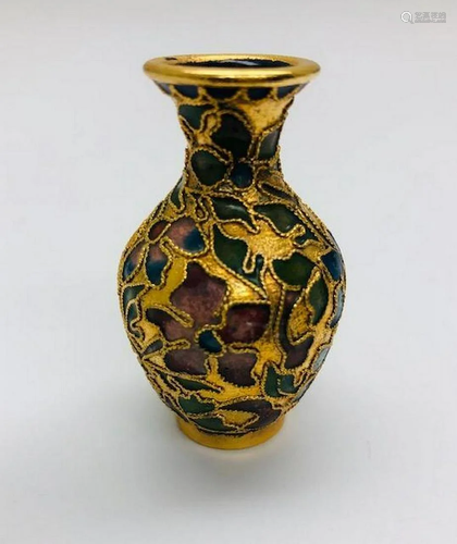 Asian Cloisonne & Enameled Floral Decorated Egg On Stand