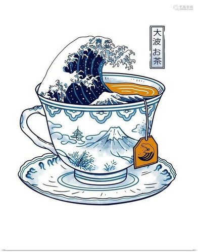 The Great Kanagawa Tea Wall Art Print