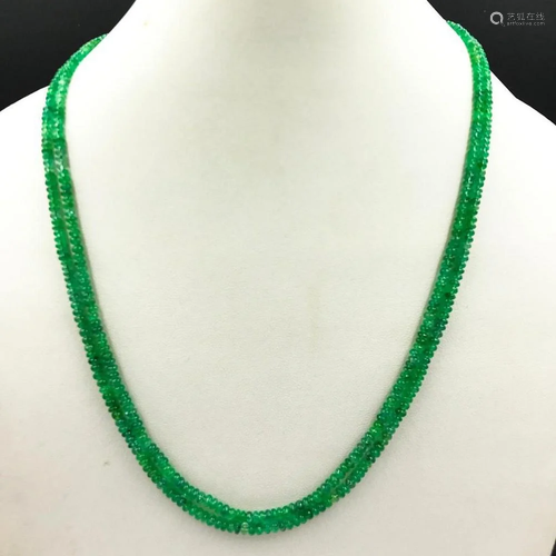 Emerald beads string 2 lines