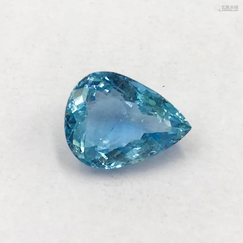 Aquamarine Pear Shaped Faceted Gem