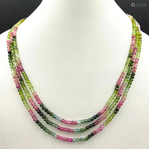 Multi color Tourmaline round beads strings