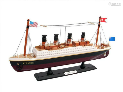 Wooden RMS Titanic Model Cruise Ship 14"