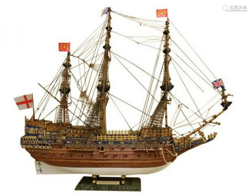 Wooden Sovereign of the Seas Limited Tall Model Ship 39"...