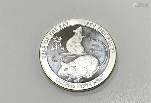 One Troy Ounce .999 Fine Silver Zodiac Coin