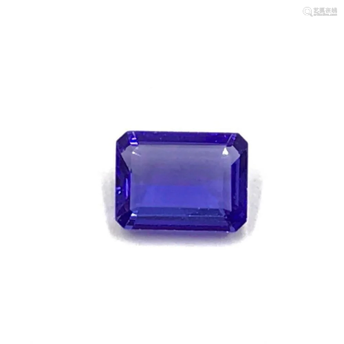 Tanzanite Octagon Faceted Gem