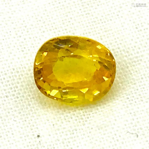 Yellow Sapphire Oval Faceted Gem