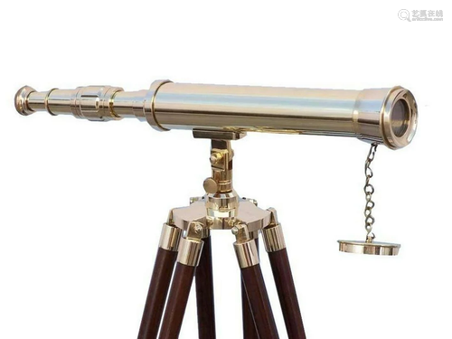 Floor Standing Brass Harbor Master Telescope 50"