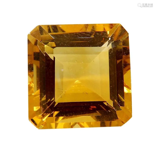 Citrine Octagon Faceted Gem