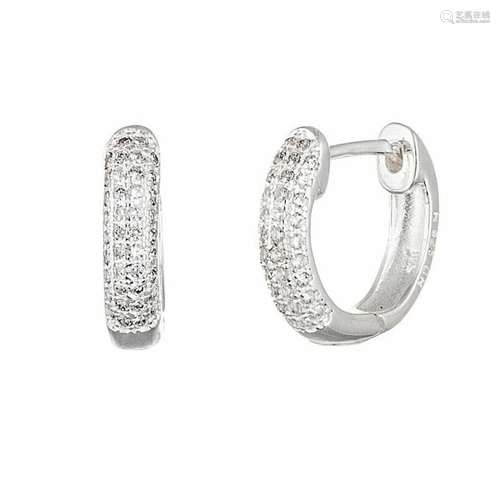 925 Sterling Silver Rhodium Plated 13mm Huggie Hoop Earrings...