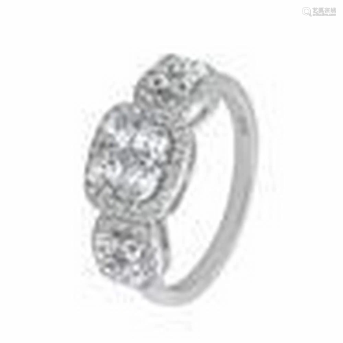 925 Sterling Silver Rhodium Plated Austrian Crystal Wedding ...