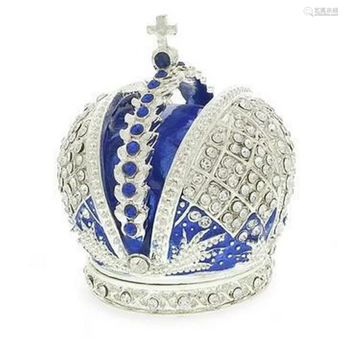 Bejeweled Royal Crown Inspired Jewelry Trinket Box