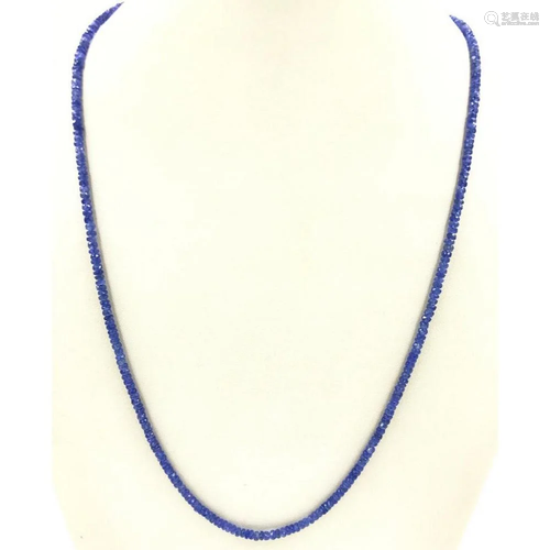 Sapphire faceted beads string