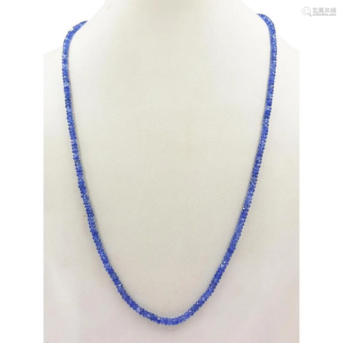 Sapphire faceted beads string