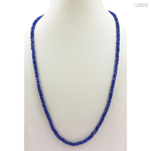 Sapphire faceted beads string