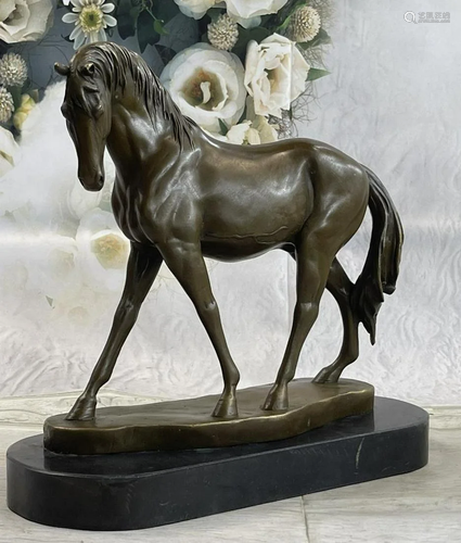 Handmade Vintage Bronze Equestrian Sculpture