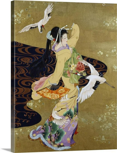 "Tsuru No Mai" by Haruyo Morita Wall Art on Canvas