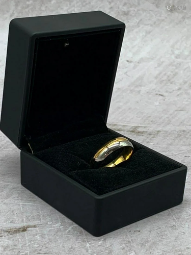 18kt Gold Plated Size 10 Men's Cross Band Ring