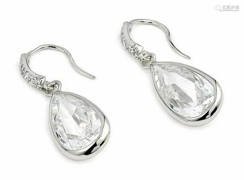 Silver Tear Drop Shaped Earrings