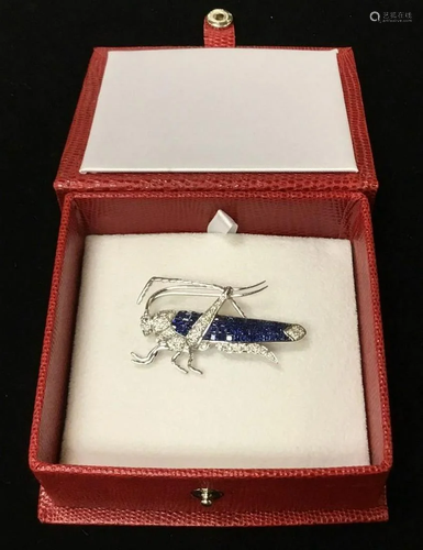 One Of A Kind 18K White Gold, Hue Blue Sapphire, And Many Di...