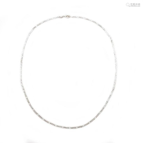 Sterling Silver 925 Figaro Link Necklace