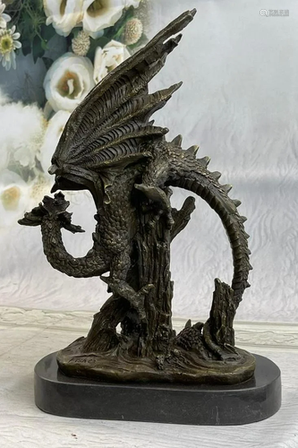 Bronze Asian Dragon Statue