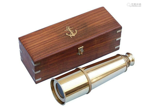 Deluxe Class Solid Brass Admiral's Spyglass Telescope