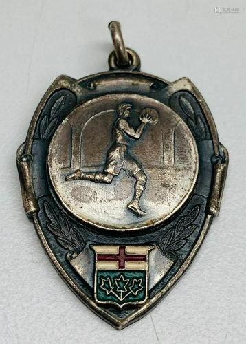 Vintage Ontario Athletic Commission Basketball Medallion