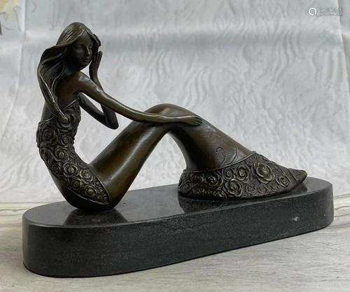 Modern Mermaid Bronze Decor Statue