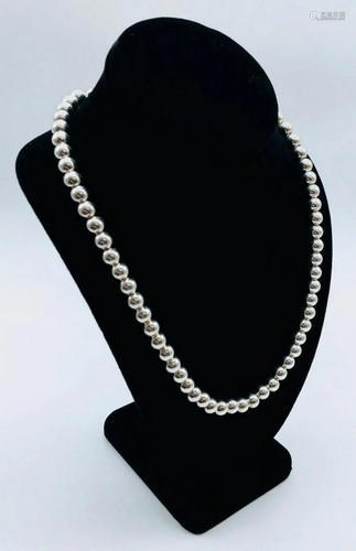 Italian Made Sterling Silver .925 Pearl Necklace