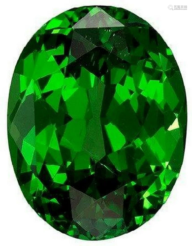 Rich Green Extra Fine Natural Chrome Diopside - Oval Cut - A...