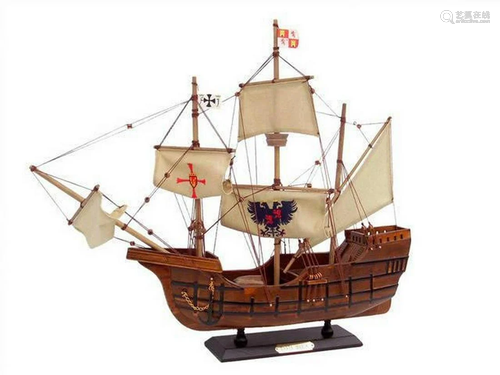 Wooden Santa Maria Limited Tall Model Ship 20"