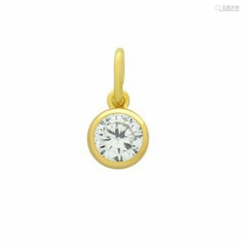 Dainty Gold Plated 925 Sterling Silver Austrian Crystal Pend...