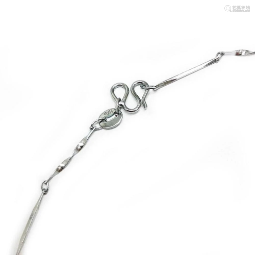 Elegant Twist Link Sterling Silver 925 Necklace