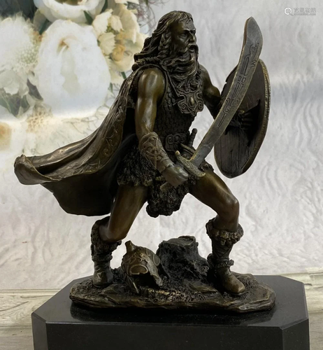 Bronze Warrior Wielding a Sword Original Statue