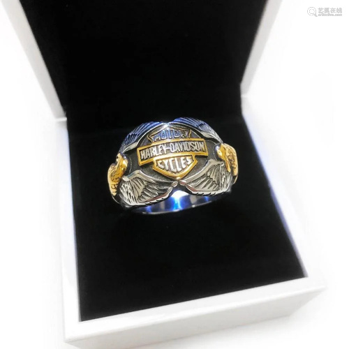 Harley Davidson Motor Cycle Riders Ring Size 11