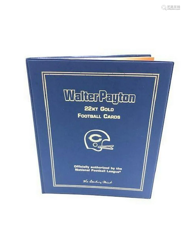 Rare The Danbury Mint WALTER PAYTON 22kt Gold Collector Set