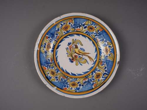 A 19th century Portuguese polychrome decorated faience shall...