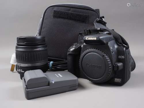 A Canon EOS 350D digital camera with EFS 18-55 lens and carr...