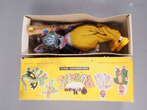 A Pelham Wolf puppet, in original box