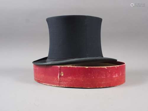A Lock opera hat, in original cardboard box, size 7 1/8