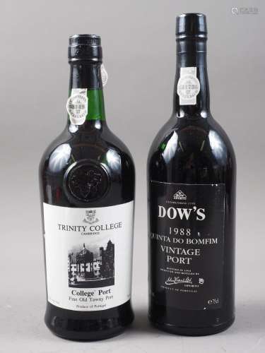A bottle of 1988 Dows Vintage Port and a bottle of Trinity C...