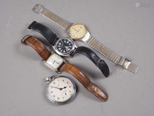 A gentlemans Longines watch, a Pulsar watch and two other wa...