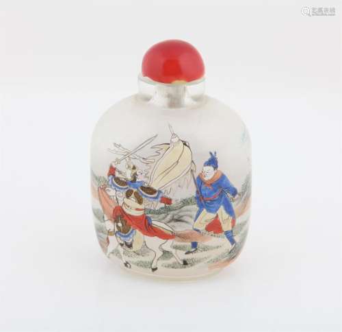 Chinese Inside painted snuff bottle, 20th century painted in...