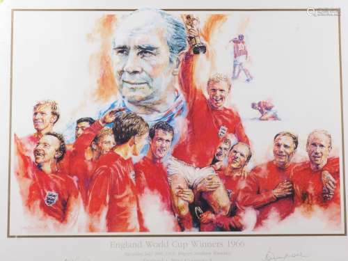 A Sports Folio signed limited edition England World Cup Winn...
