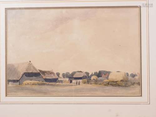 G Marks: watercolours, Barns near Herne Bay, 8 x 11 3/4, in ...