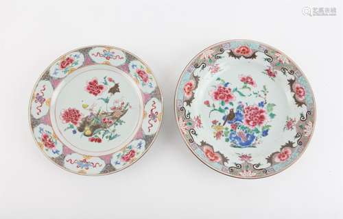 Two Chinese Famille Rose Dishes, Yongzheng period One painte...