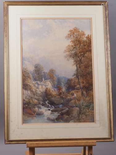 English late 19th century school: watercolours, Rush Mills 1...